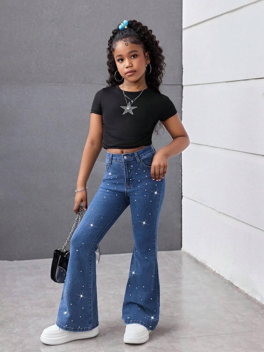 spodnie jeans zdobienie