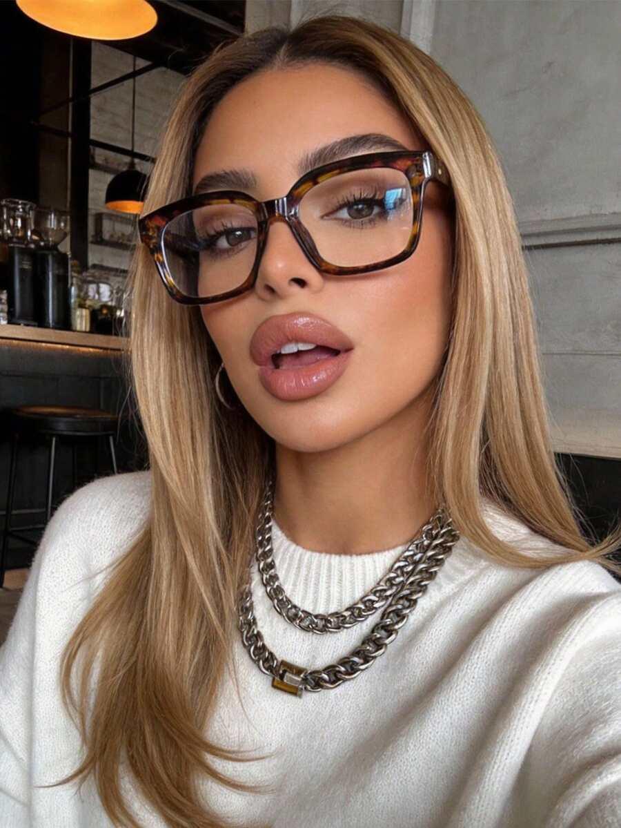 okulary zerówki animal print