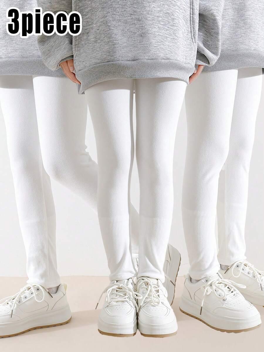 białe legginsy 3-pack