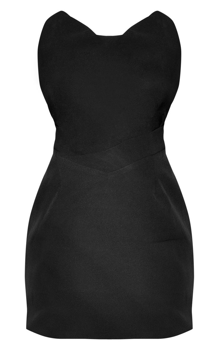 czarna gorsetowa mini sukienka
