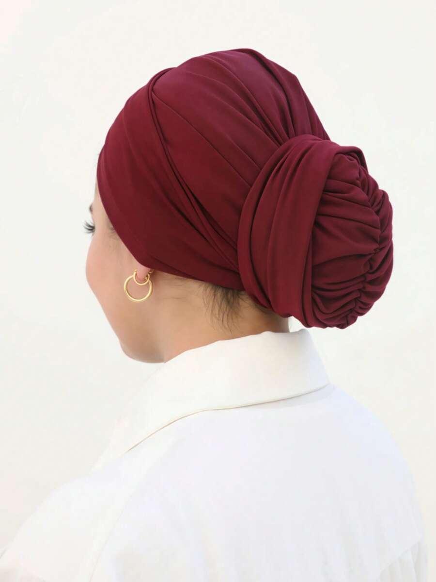 JEDNOKOLOROWA CHUSTA NA  GŁOWĘ TURBAN HIDŻAB