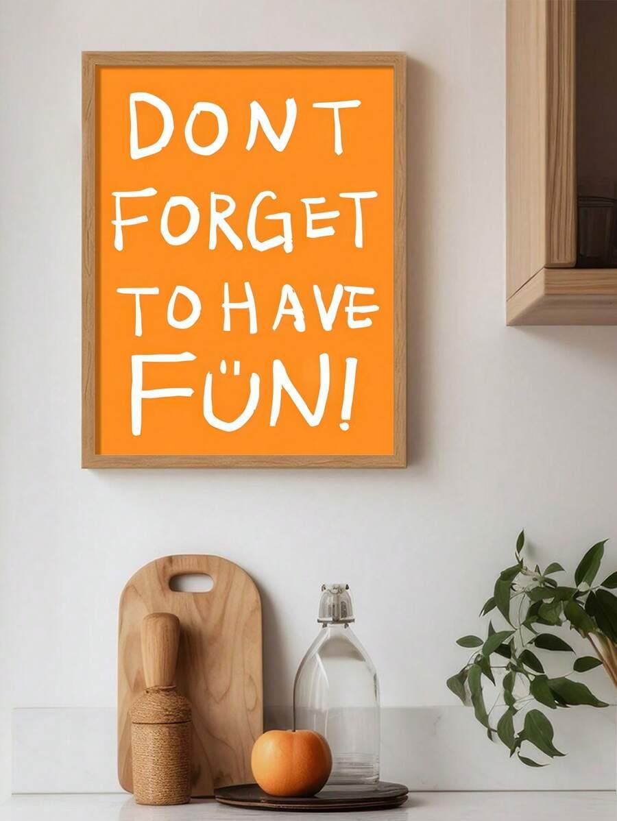 pomarańczowy plakat na ścianę