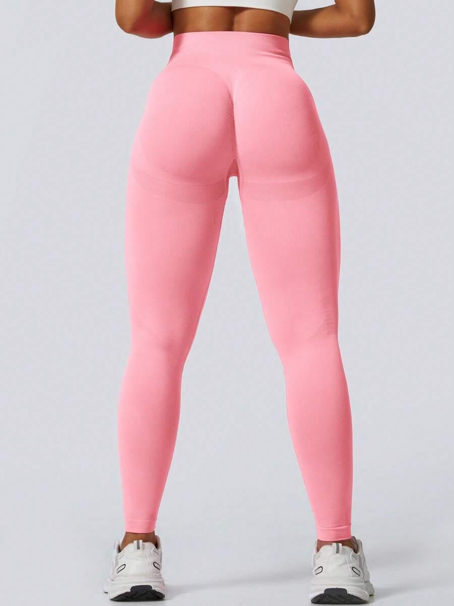 RÓŻOWE LEGGINSY WYSOKI STAN