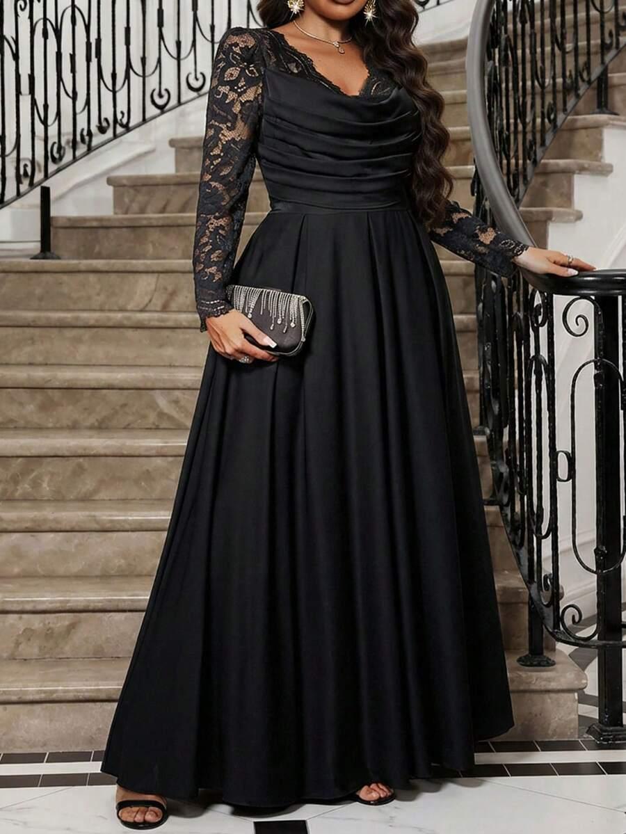 czarna maxi sukienka