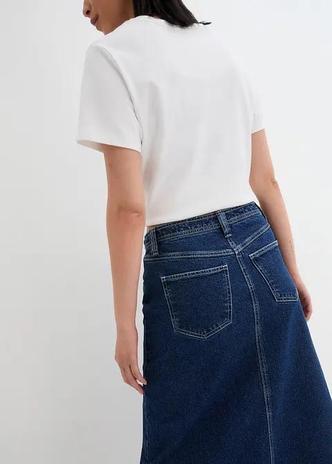 NIEBIESKA MAXI SPÓDNICA JEANS 