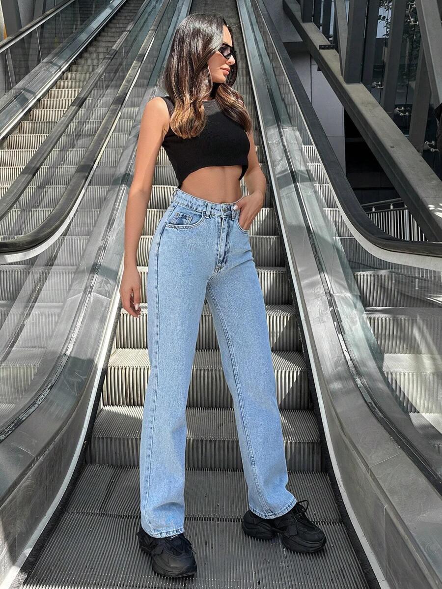 NIEBIESKIE SPODNIE JEANS