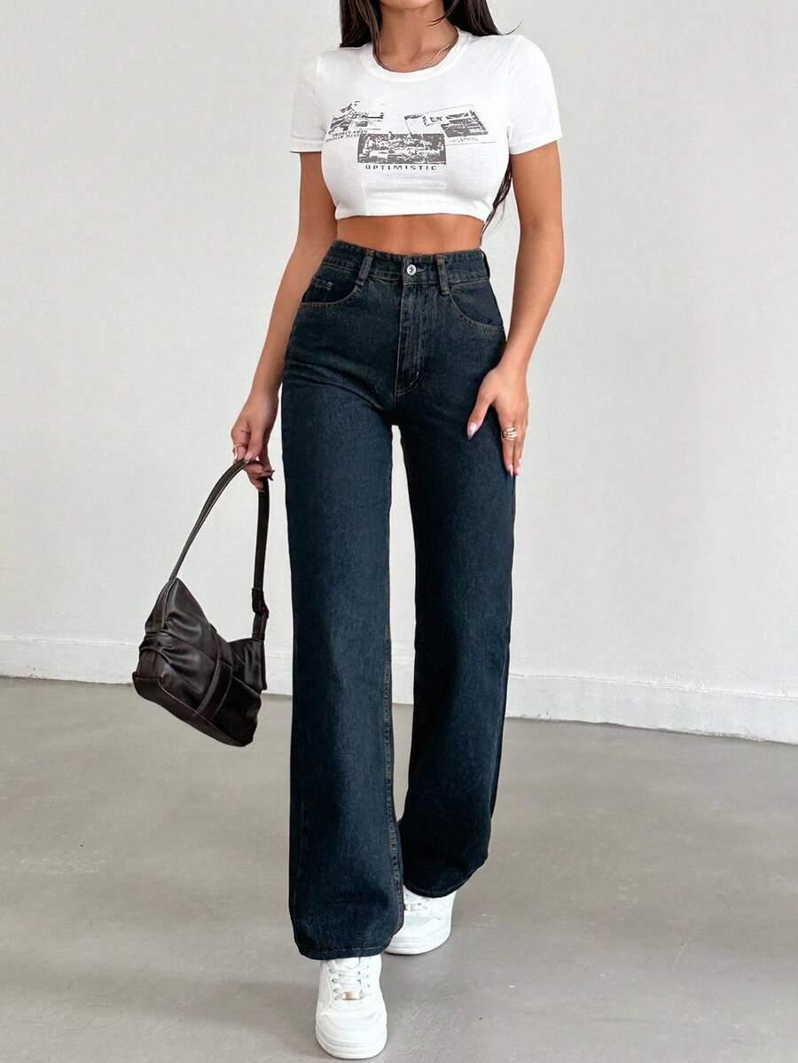 SPODNIE JEANS WYSOKI STAN