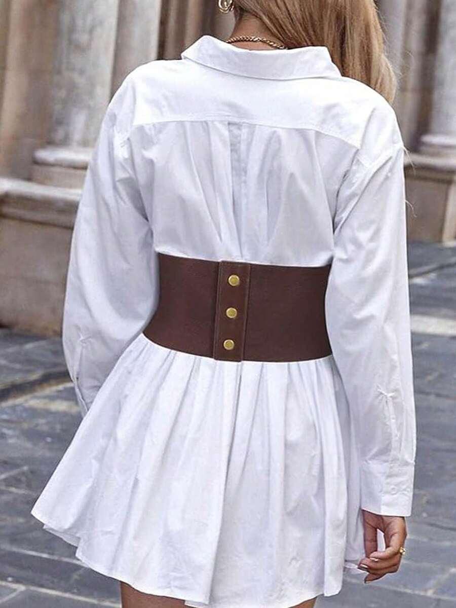 brązowy gorsetowy pasek 