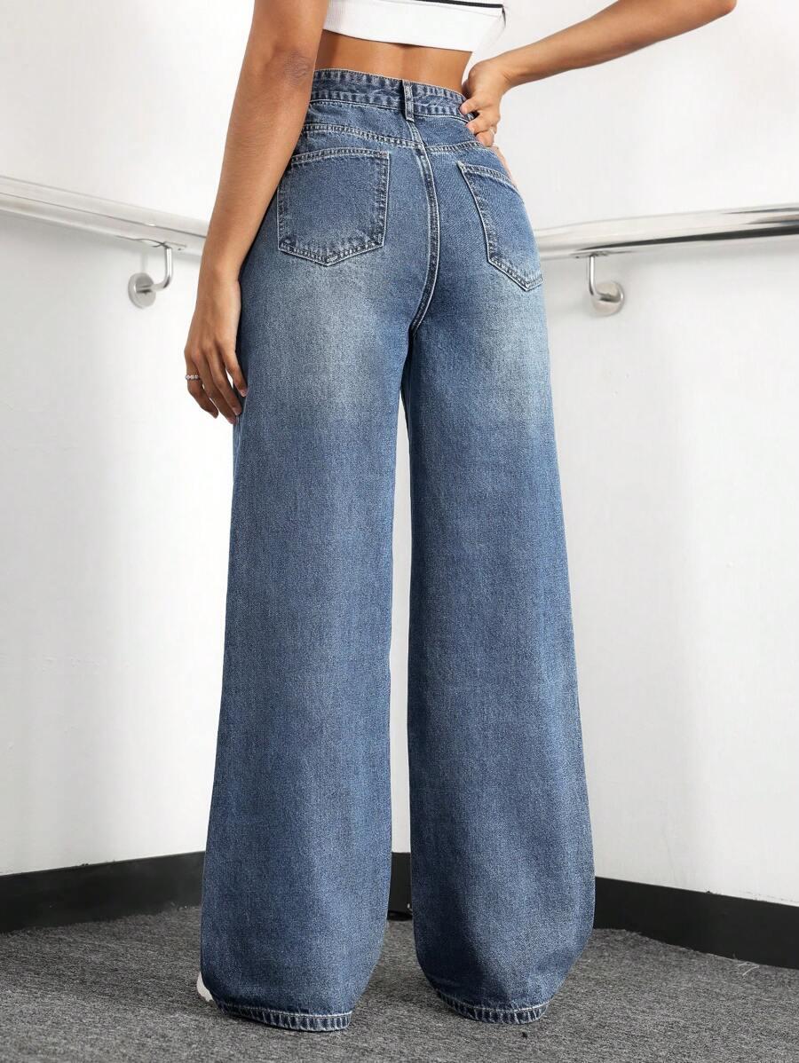 NIEBIESKIE SPODNIE JEANS 