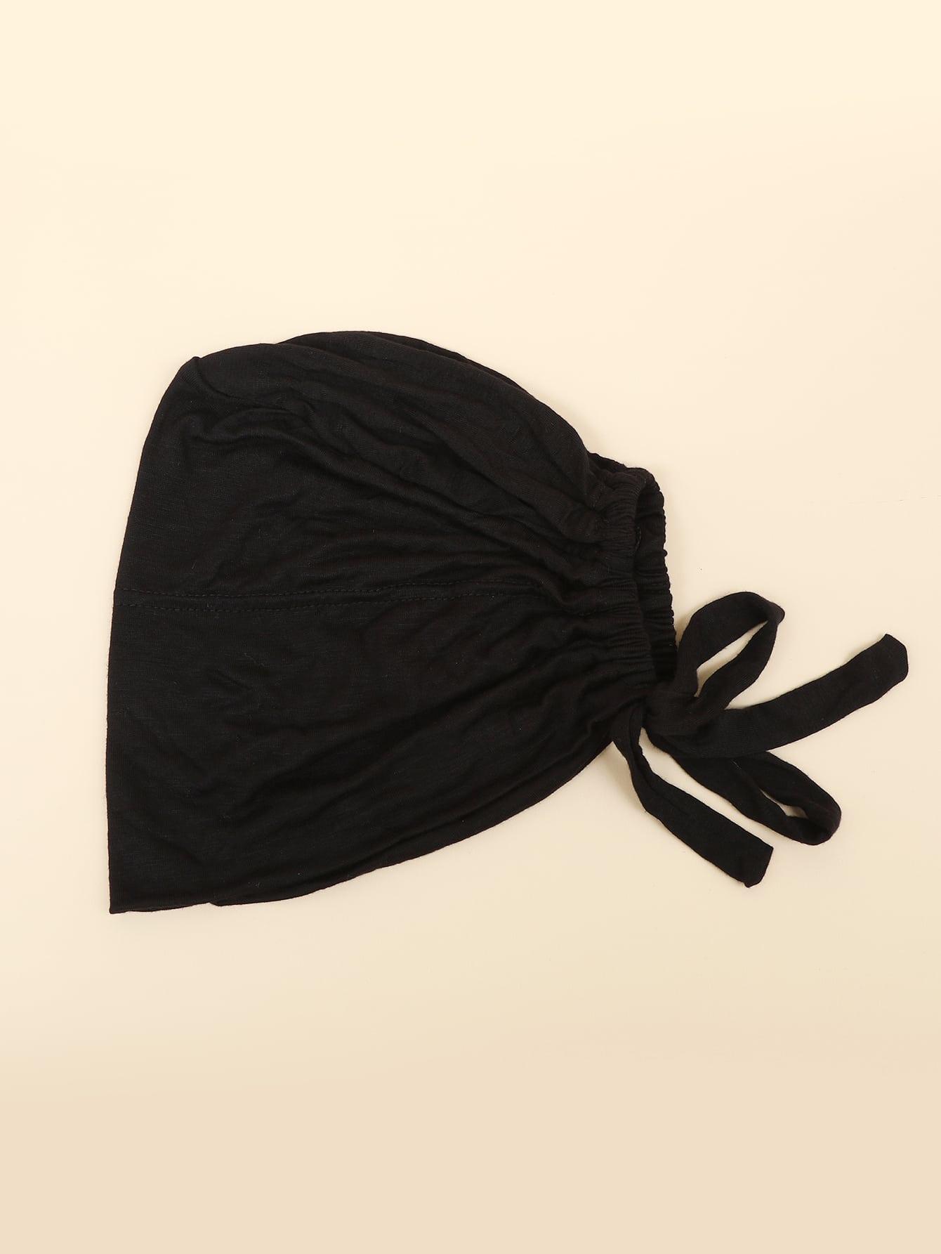 CZARNY TURBAN NA GŁOWĘ
