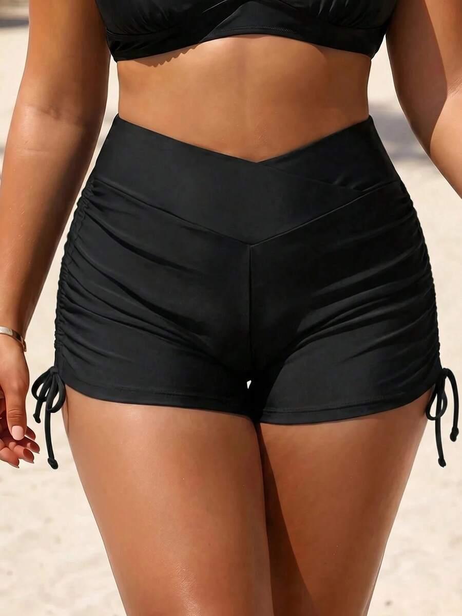 czarna szorty dół od bikini