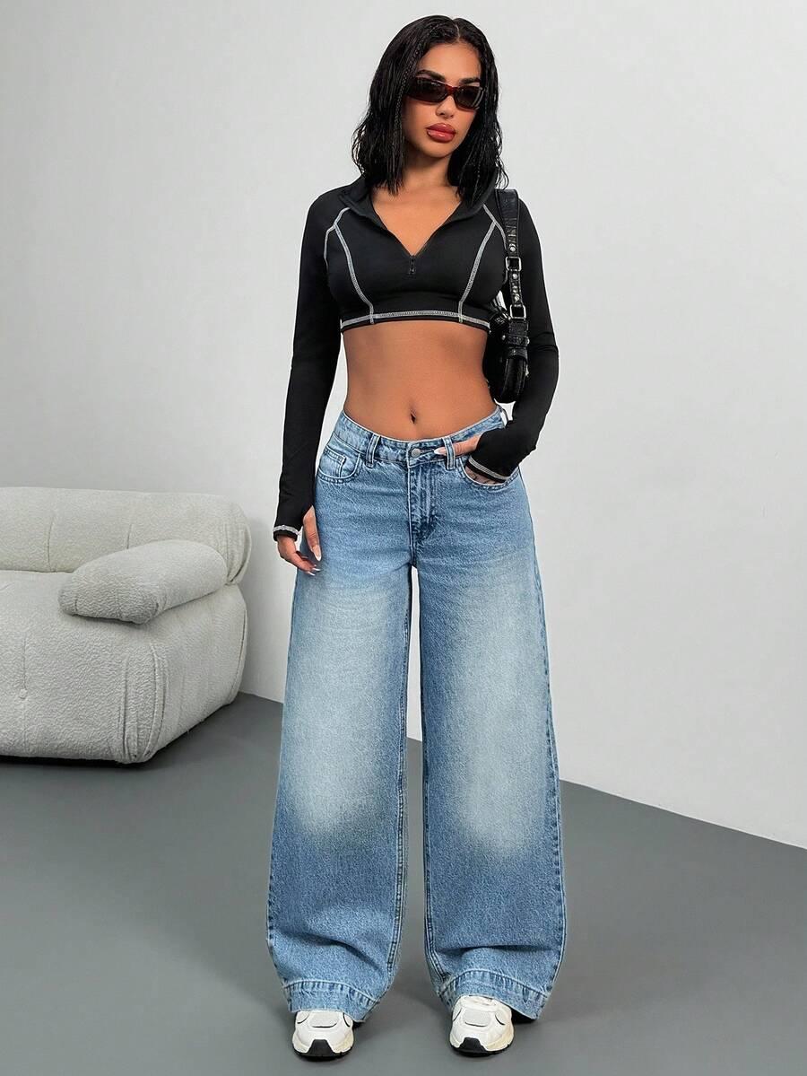 NIEBIESKIE SPODNIE JEANS