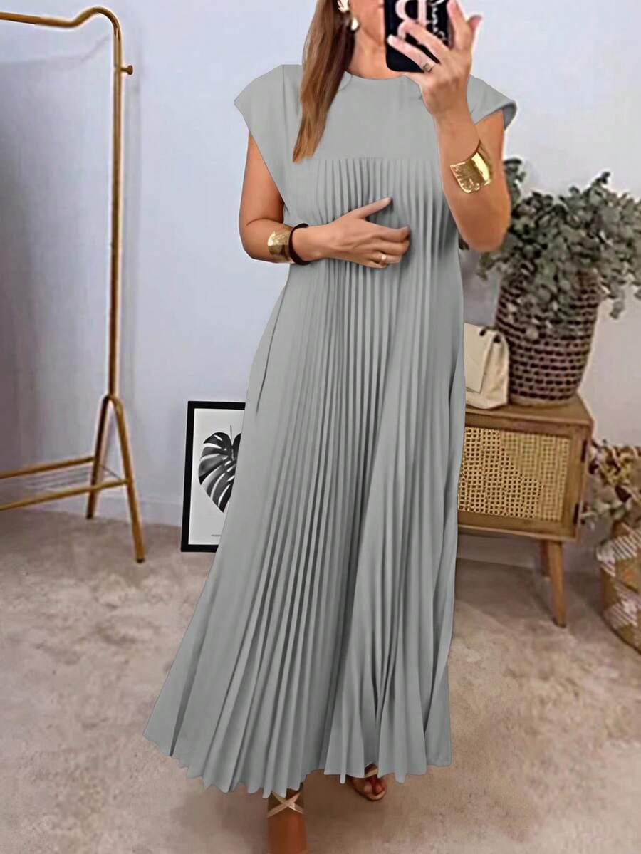 plisowana maxi sukienka