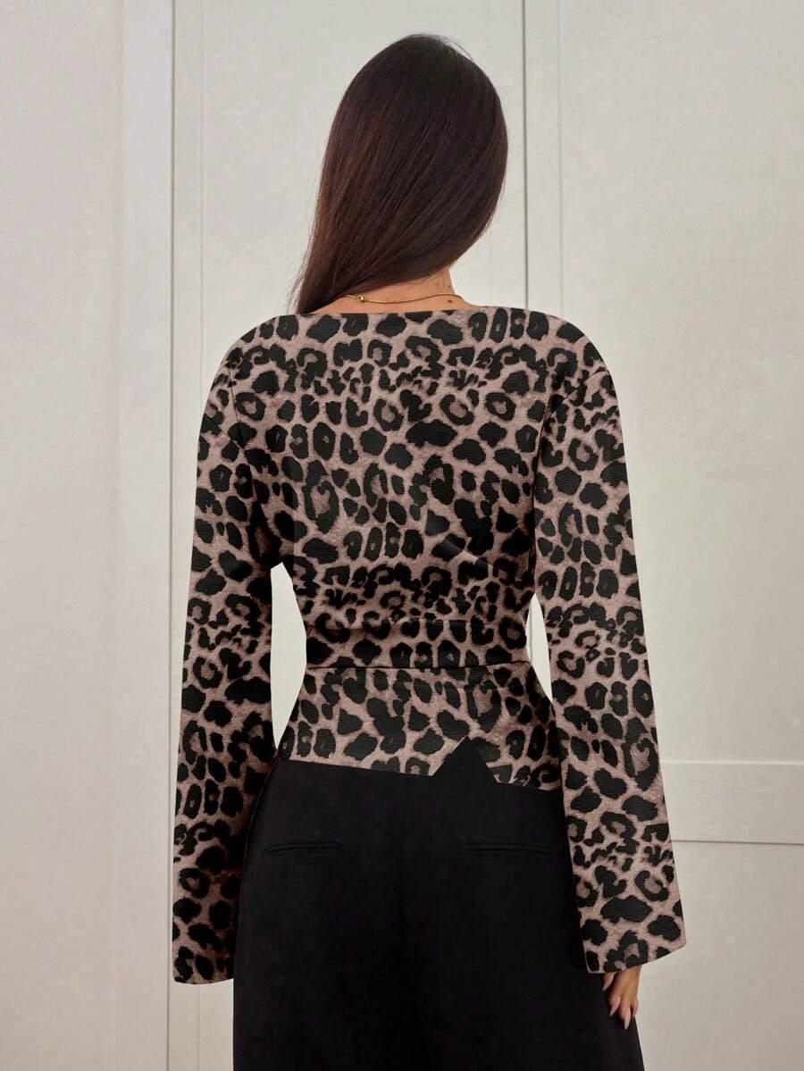 BLUZKA długi rękaw animal print
