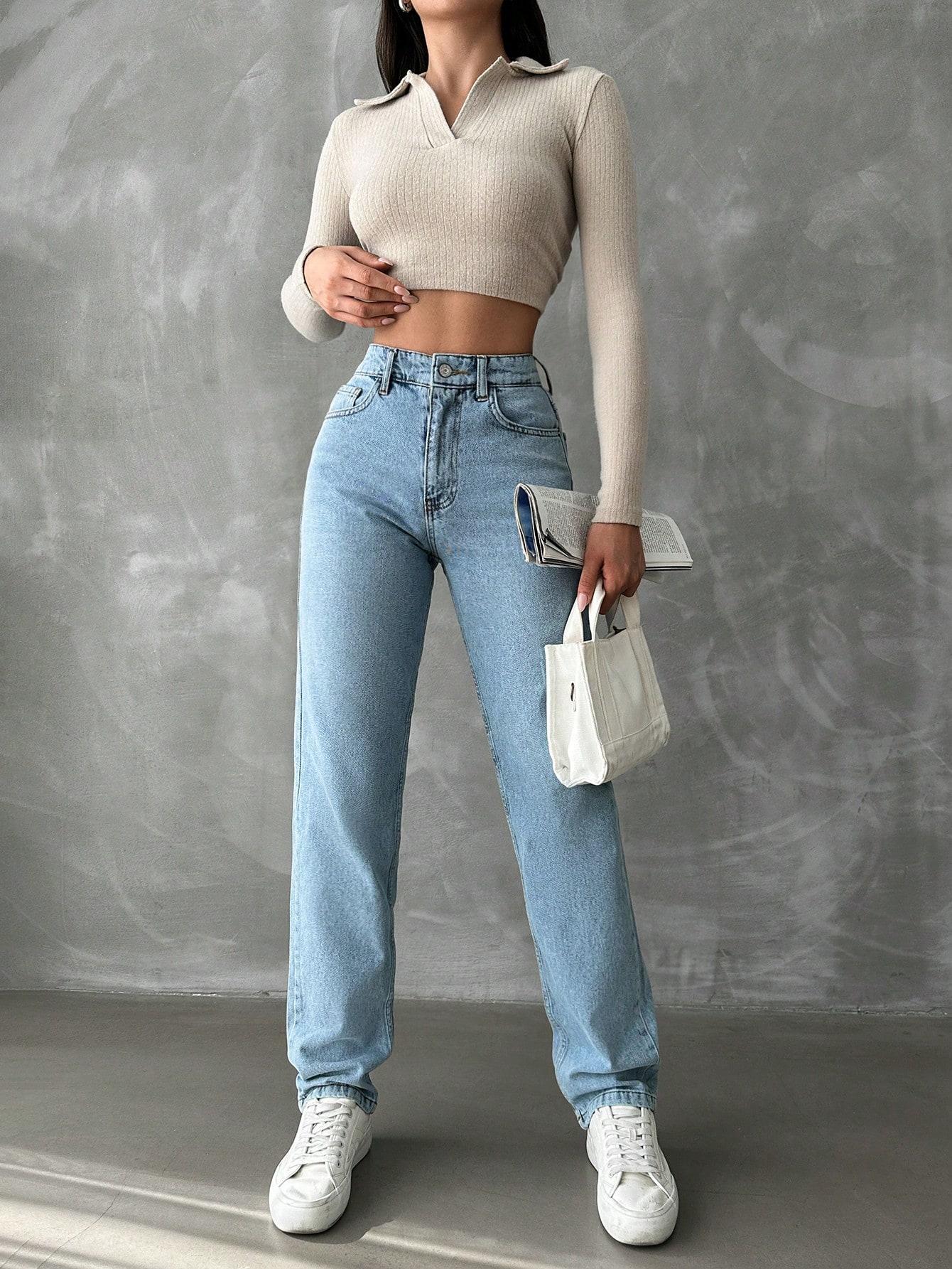 SPODNIE JEANS PROSTA NOGAWKA