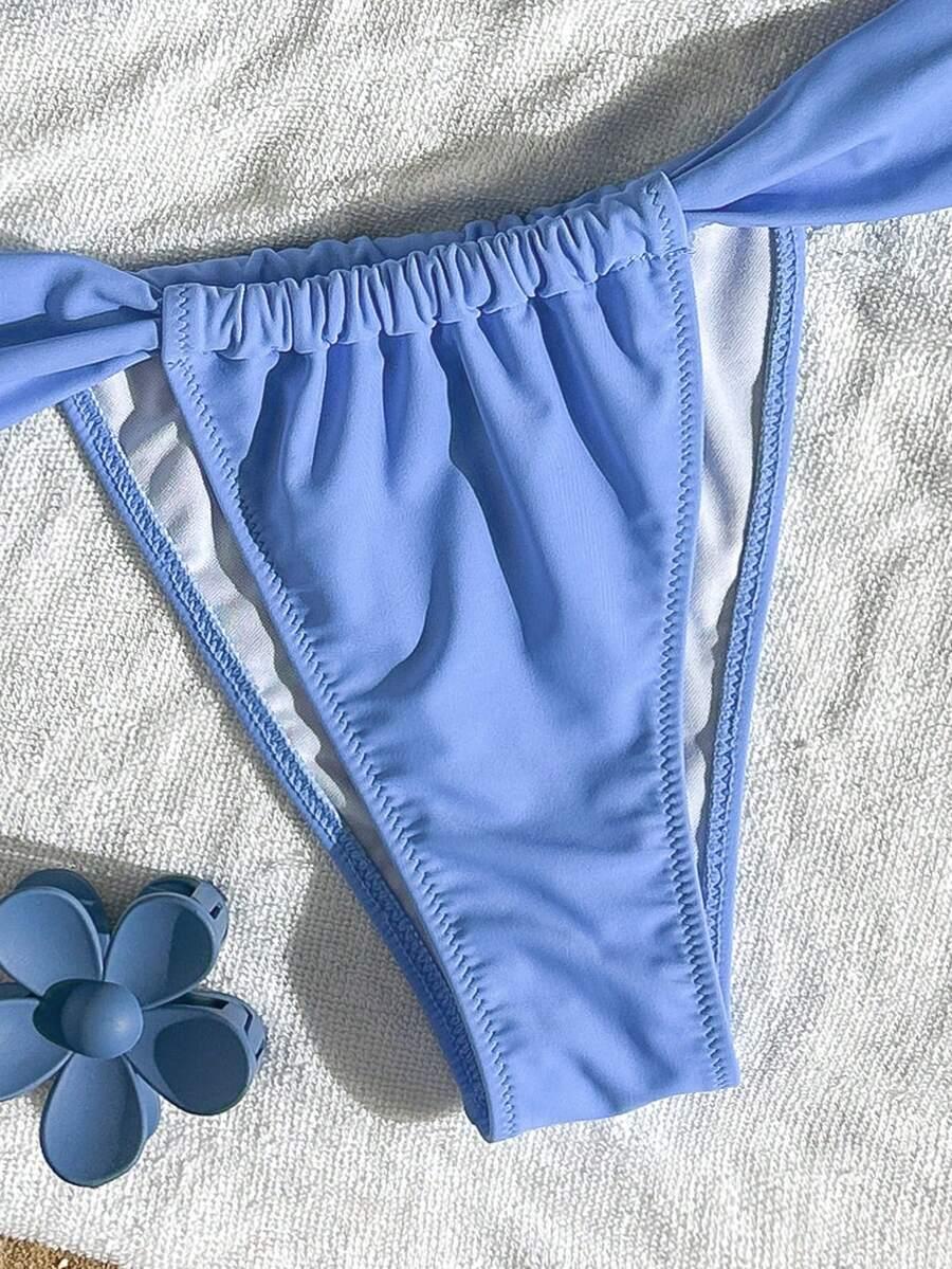 niebieski dół od bikini 