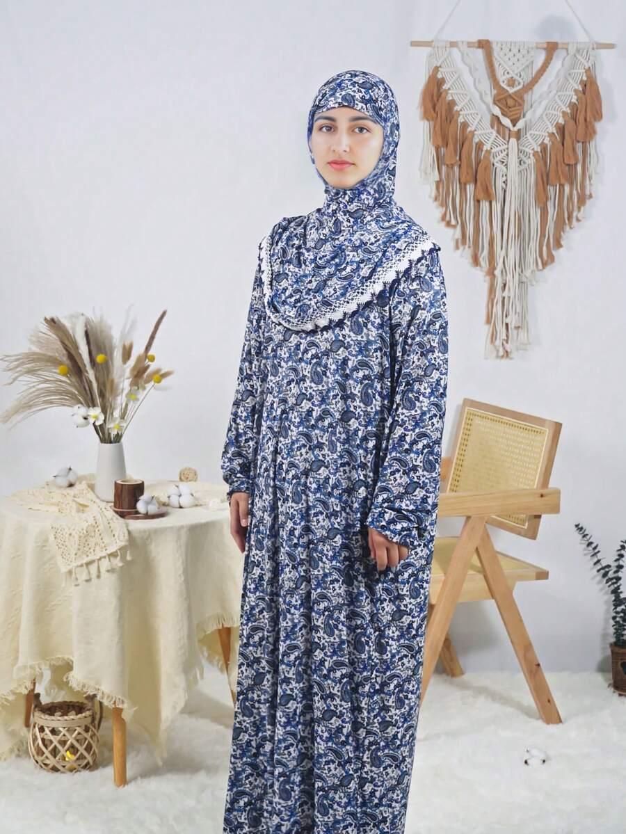 niebieska maxi sukienka 