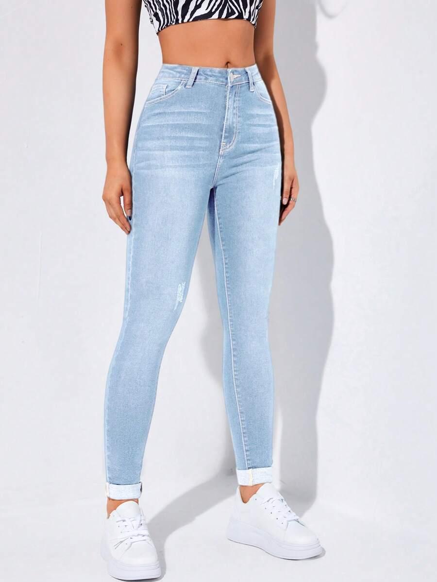 NIEBIESKIE SPODNIE JEANS