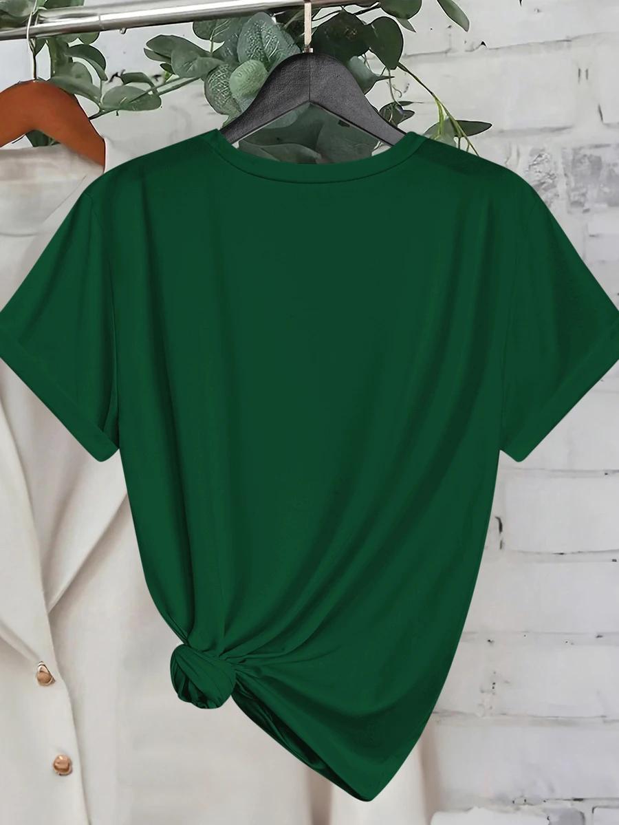 zielony t-shirt nadruk wisienki