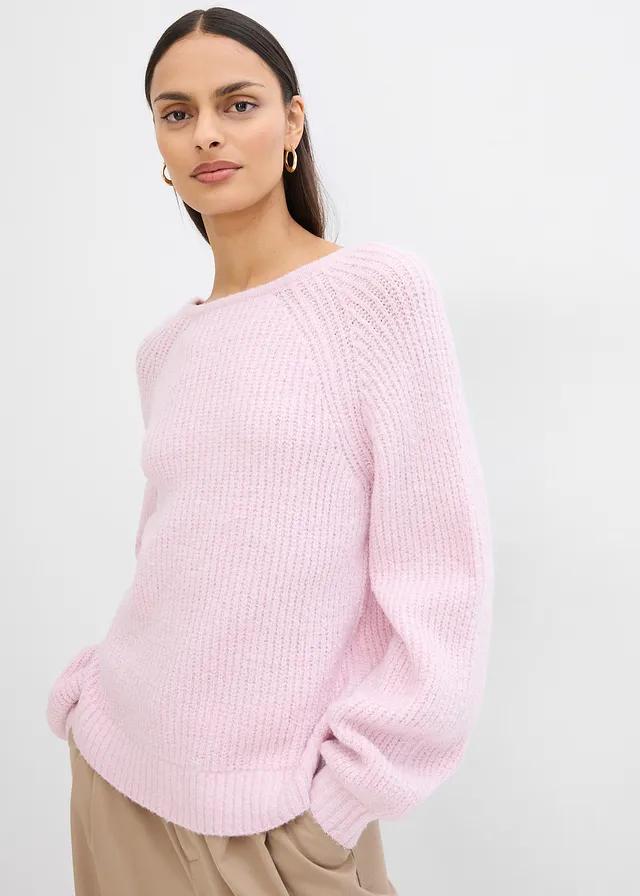 RÓŻOWY SWETER WIĄZANIE