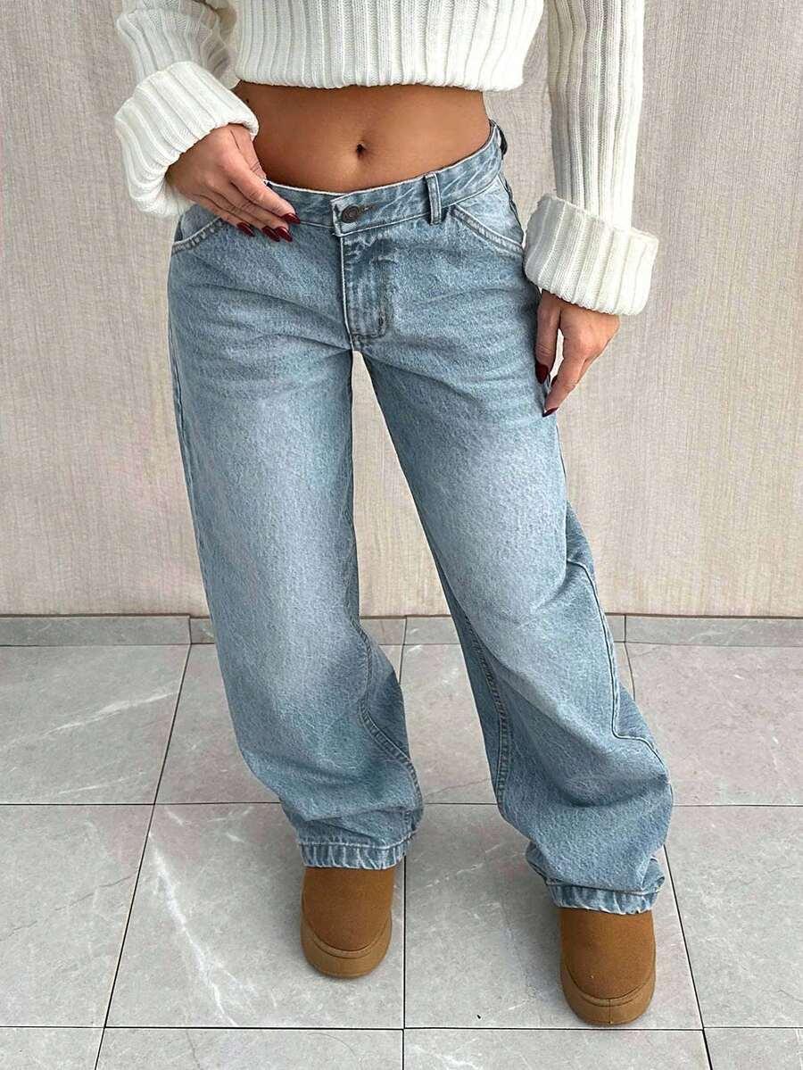 NIEBIESKIE SPODNIE JEANS 