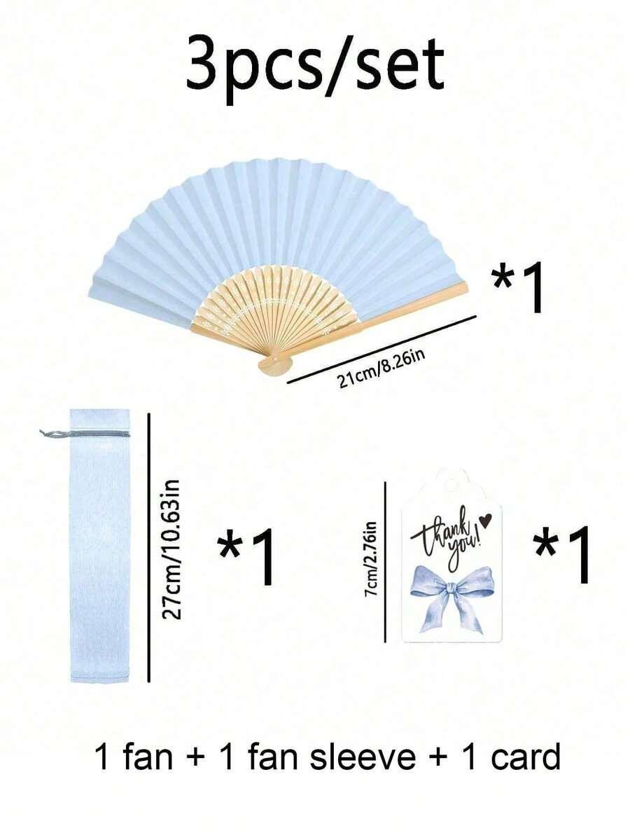 niebieski wachlarz podziękowanie