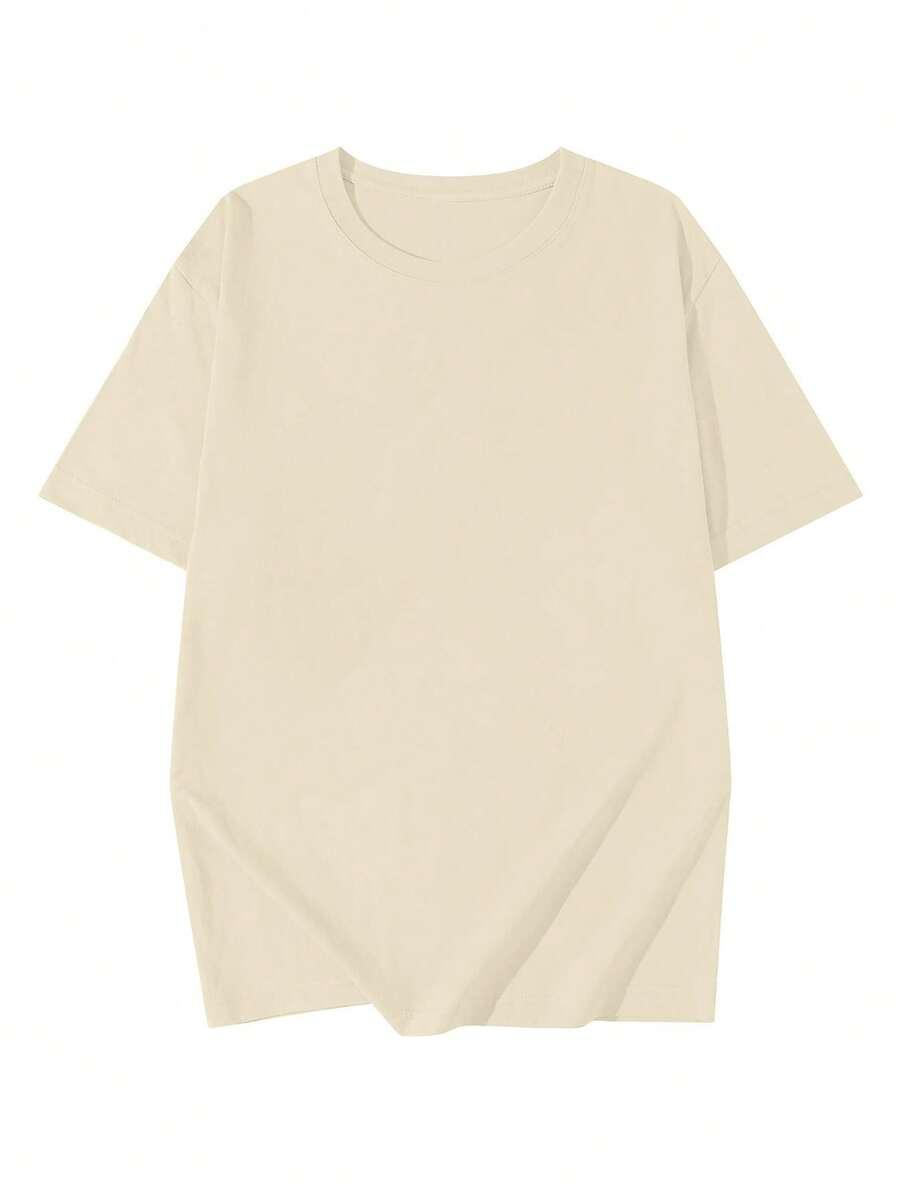 beżowy t-shirt print