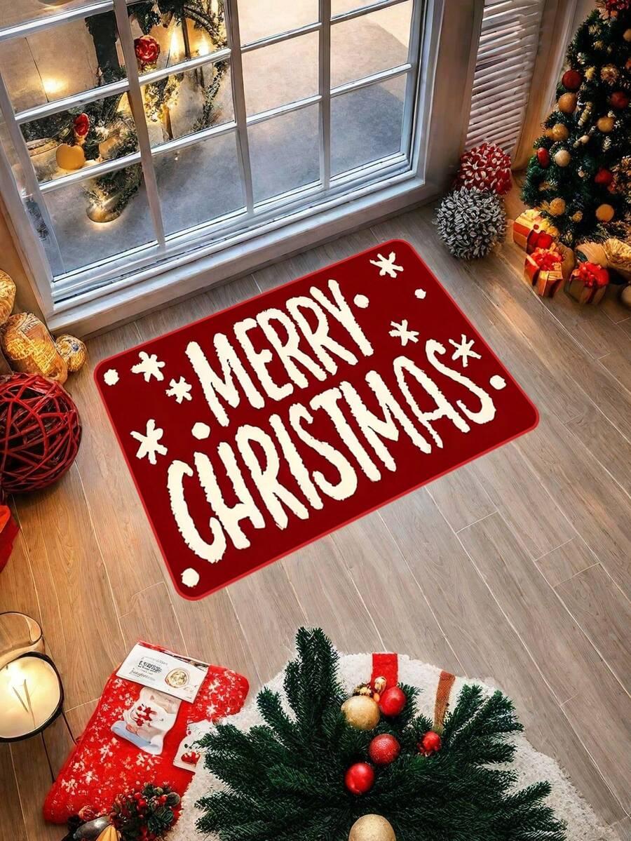 CZERWONA WYCIERACZKA NAPIS MERRY CHRISTMAS