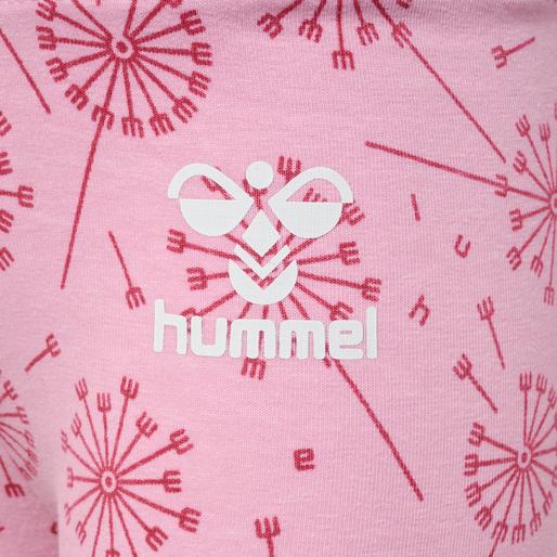 różowe legginsy print logo