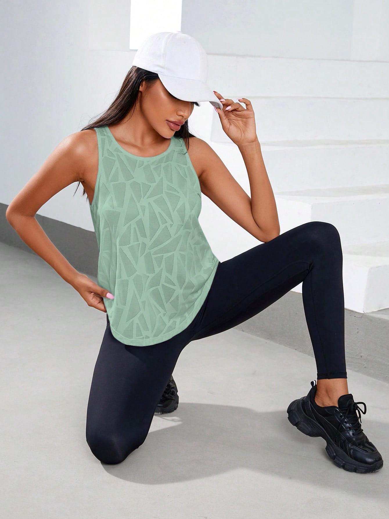 zielony top sportowy 