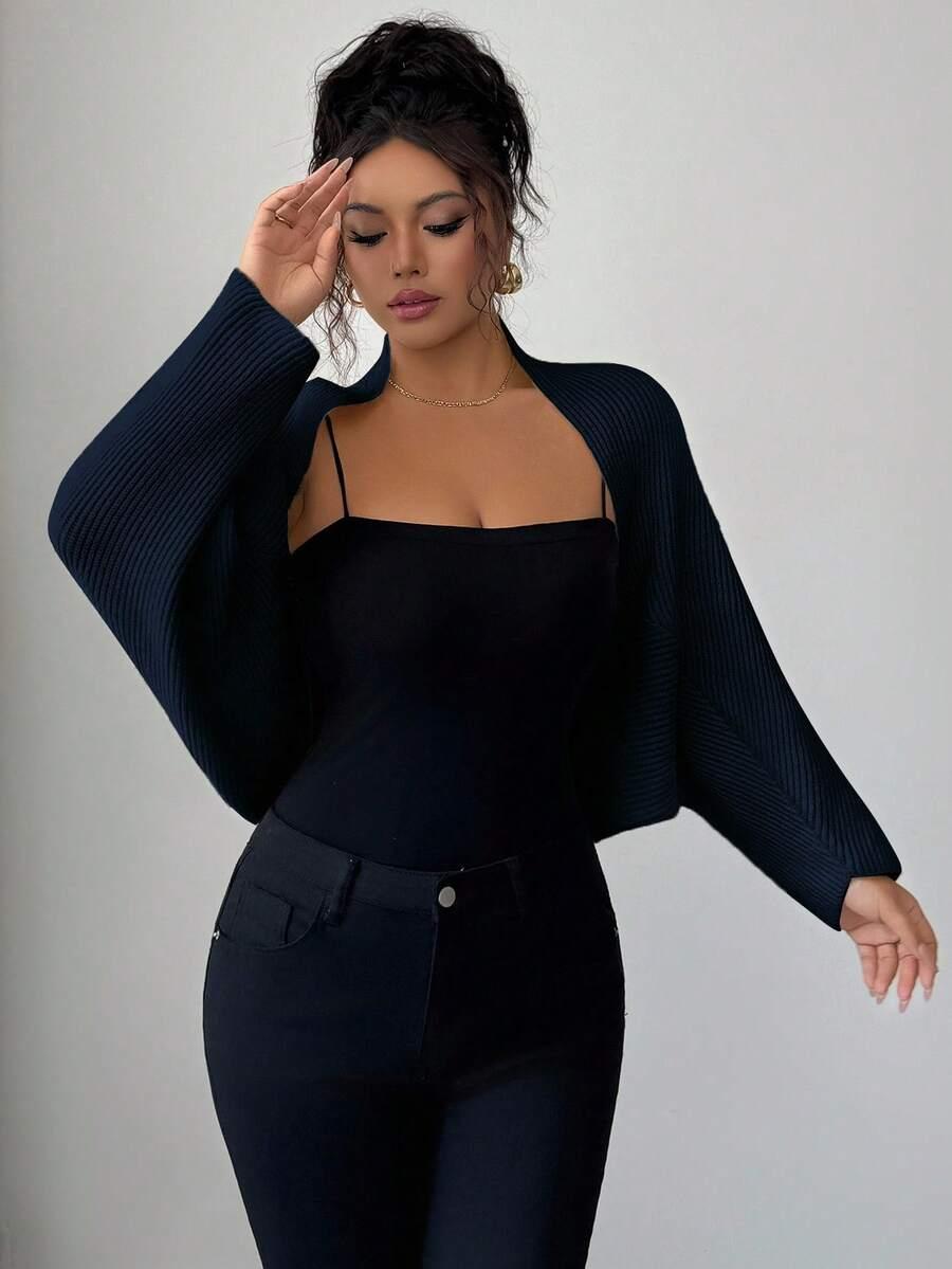 granatowy sweter dzianina 