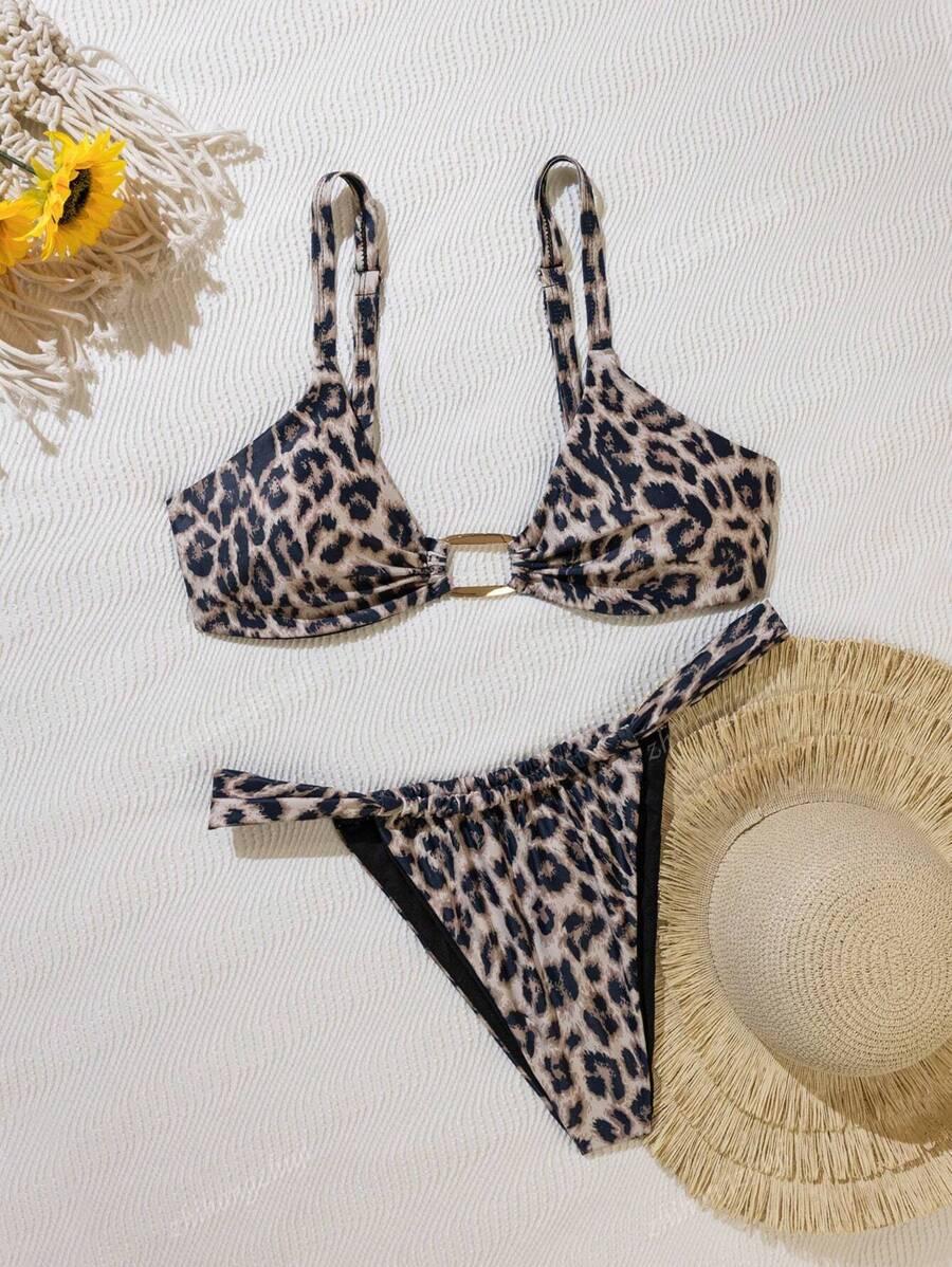 dół od bikini animal print 