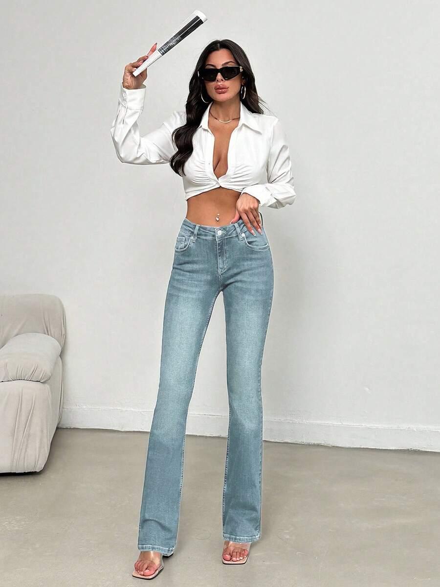 NIEBIESKIE JEANSY KIESZENIE 