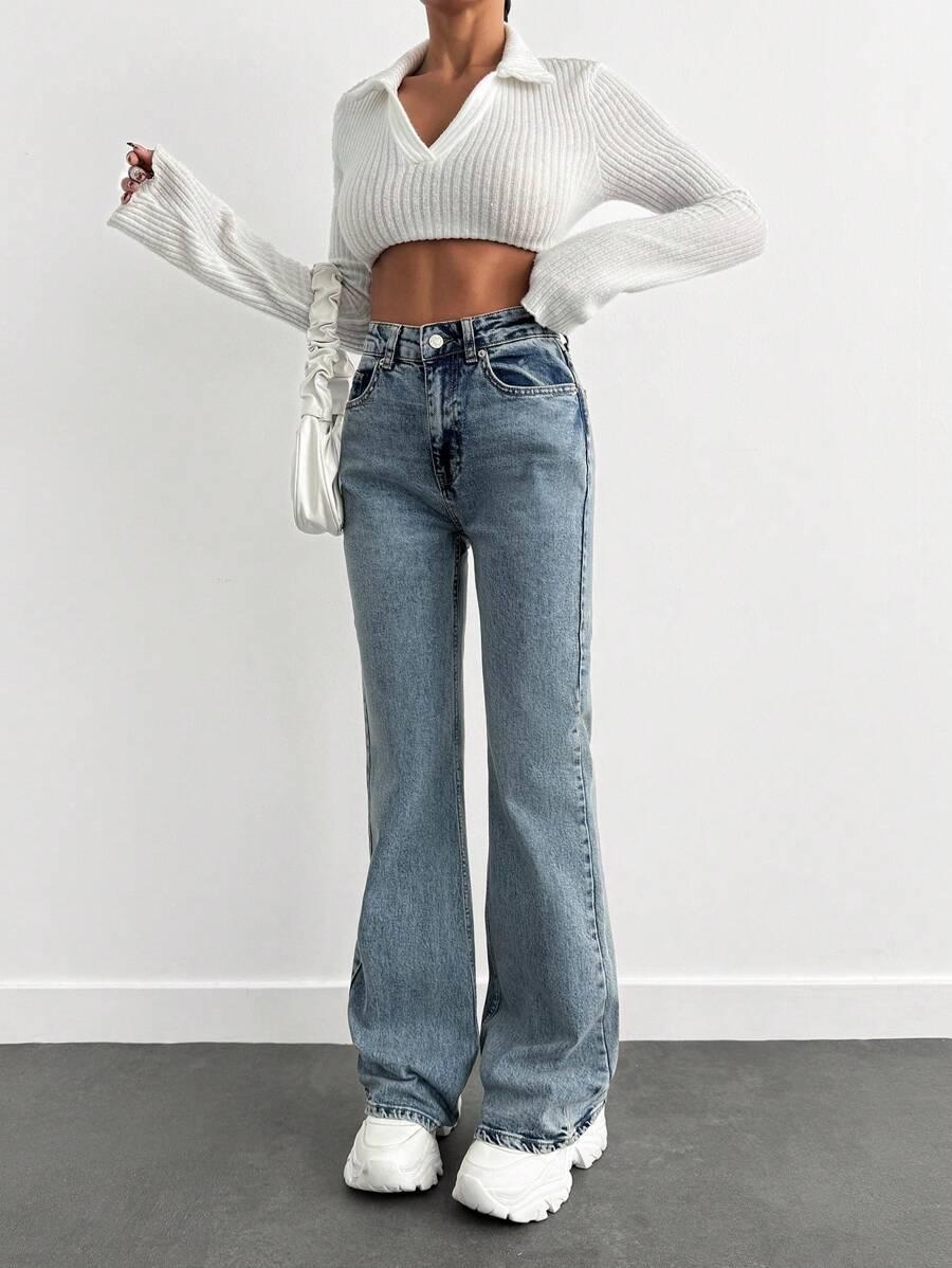 ROZSZERZANE SPODNIE JEANS