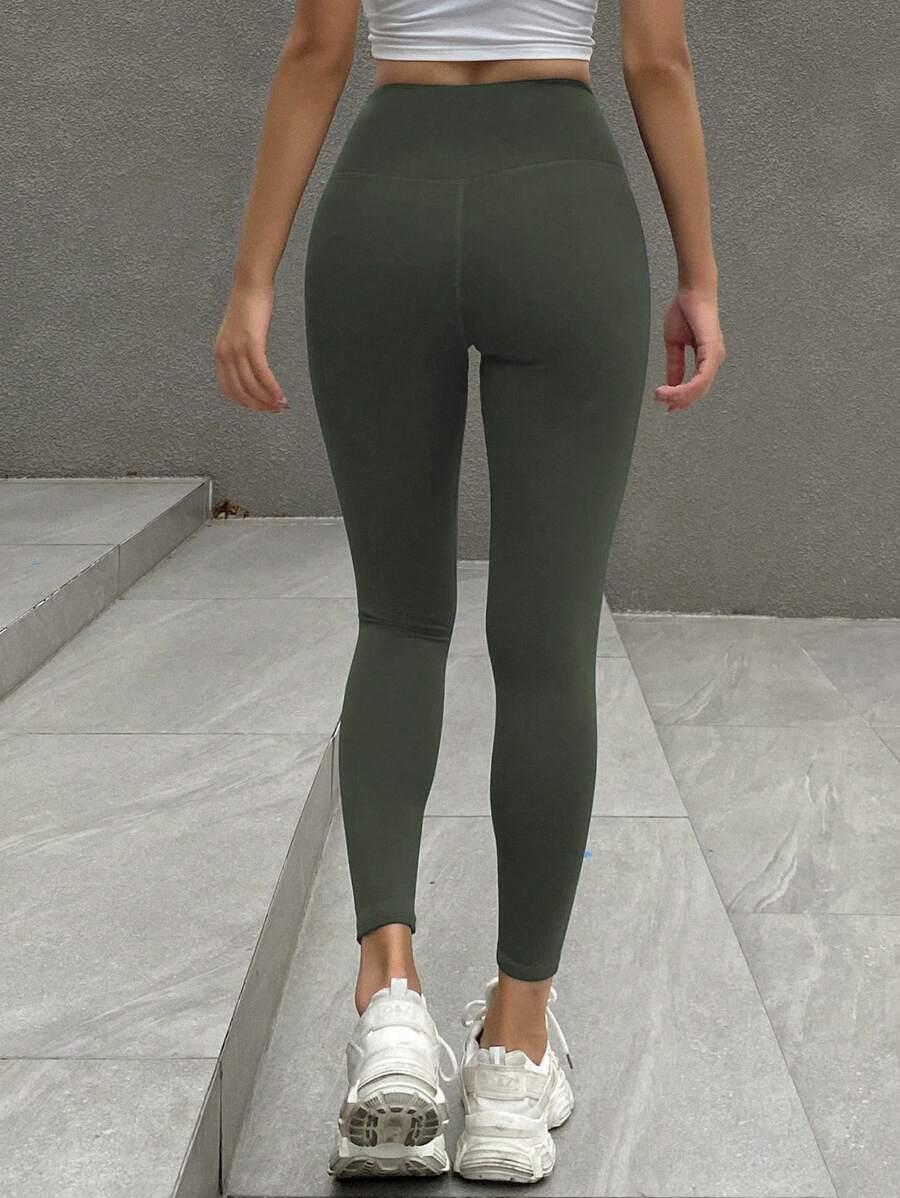 zielone sportowe LEGGINSY