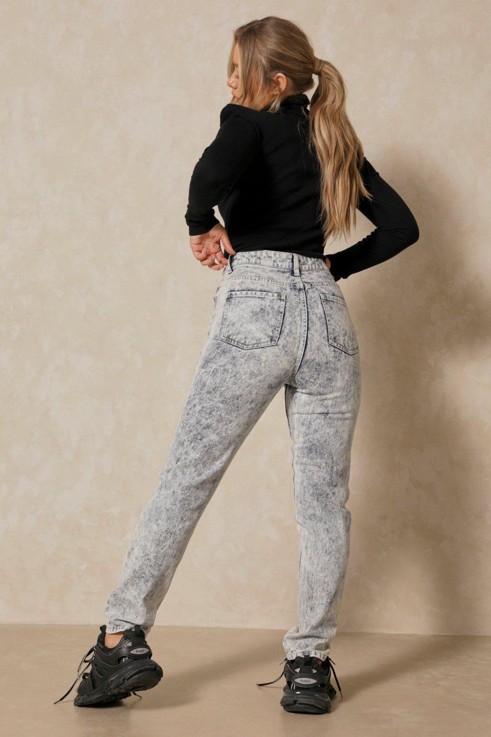 MARMURKOWE SPODNIE JEANS