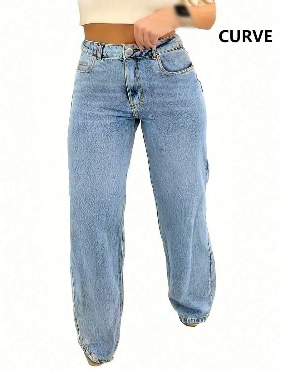 spodnie jeans wysoki stan 