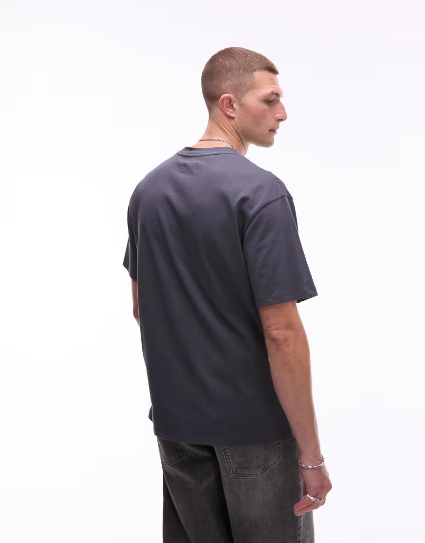 SZARY T-SHIRT PRINT