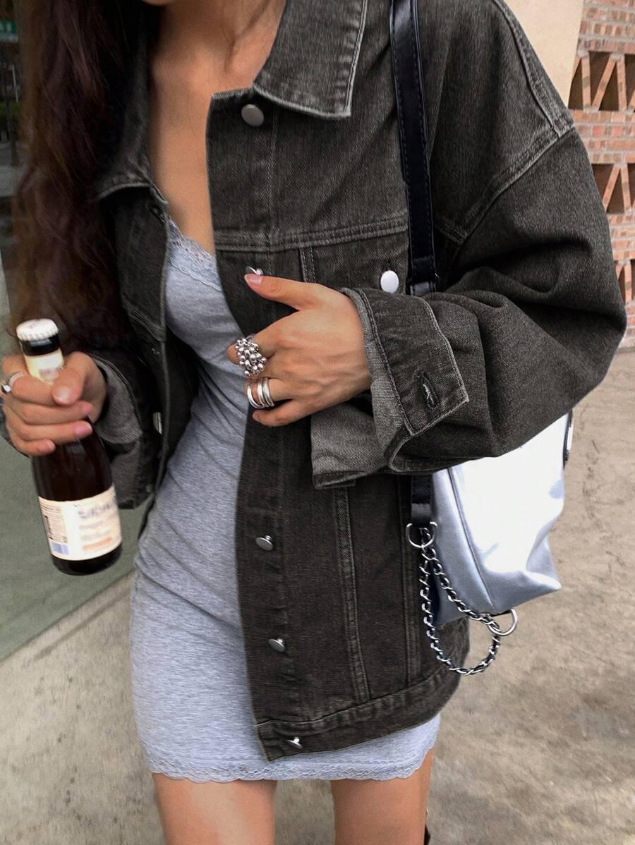 kurtka jeans guziki