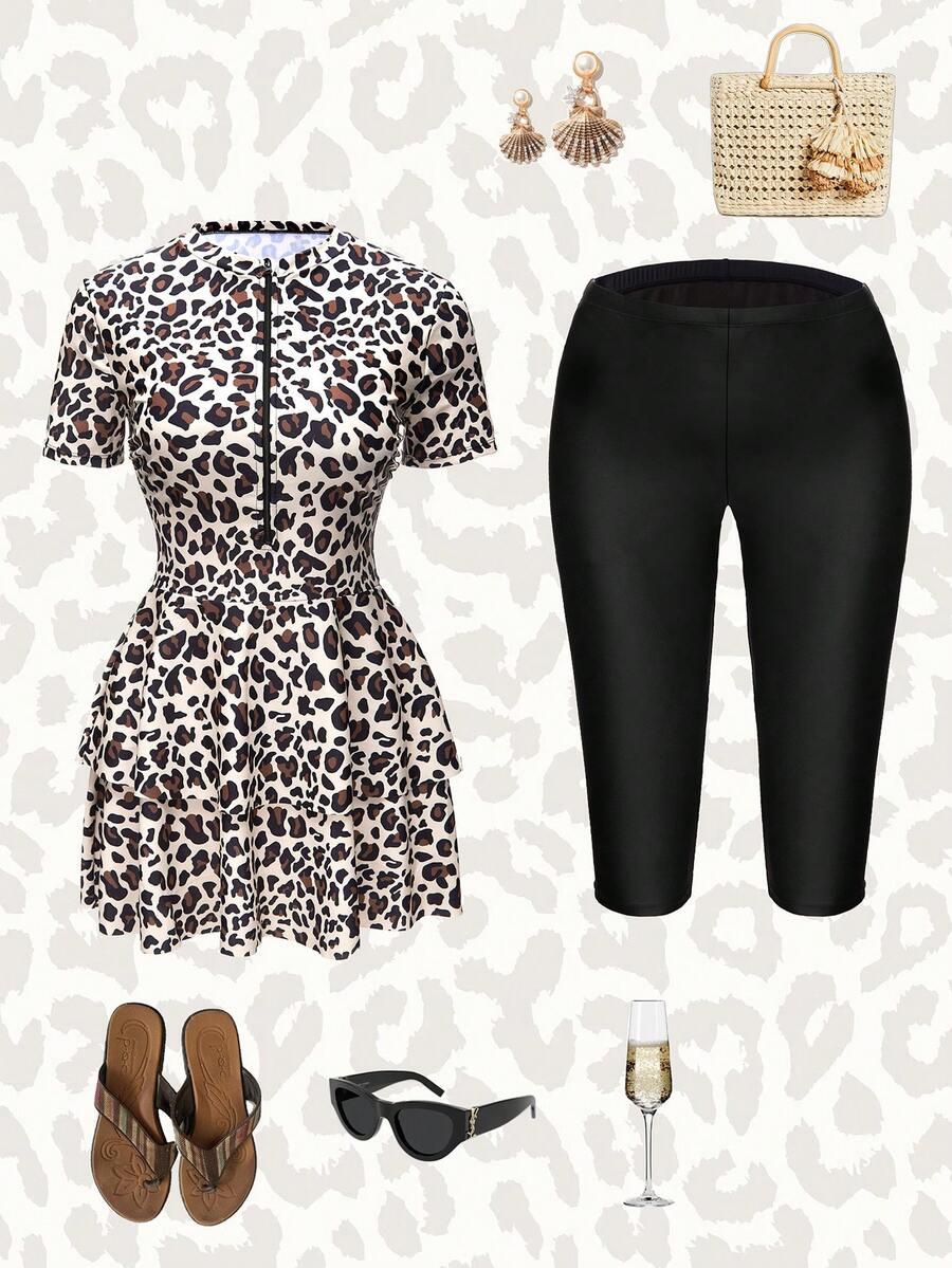 strój kąpielowy animal print