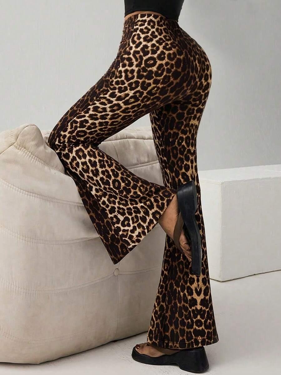 SPODNIE DZWONY ANIMAL PRINT 