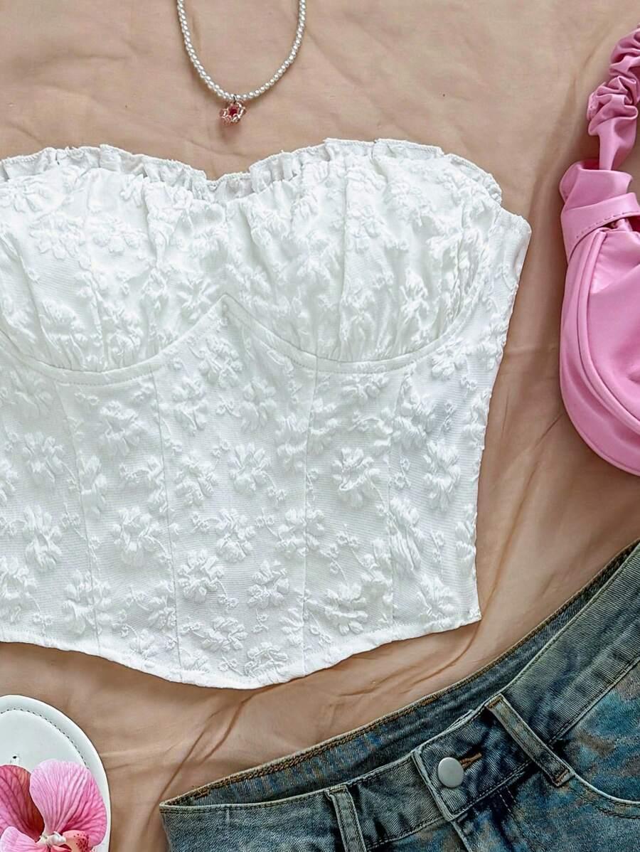 BLUZKA DAMSKA TOP BIAŁY 