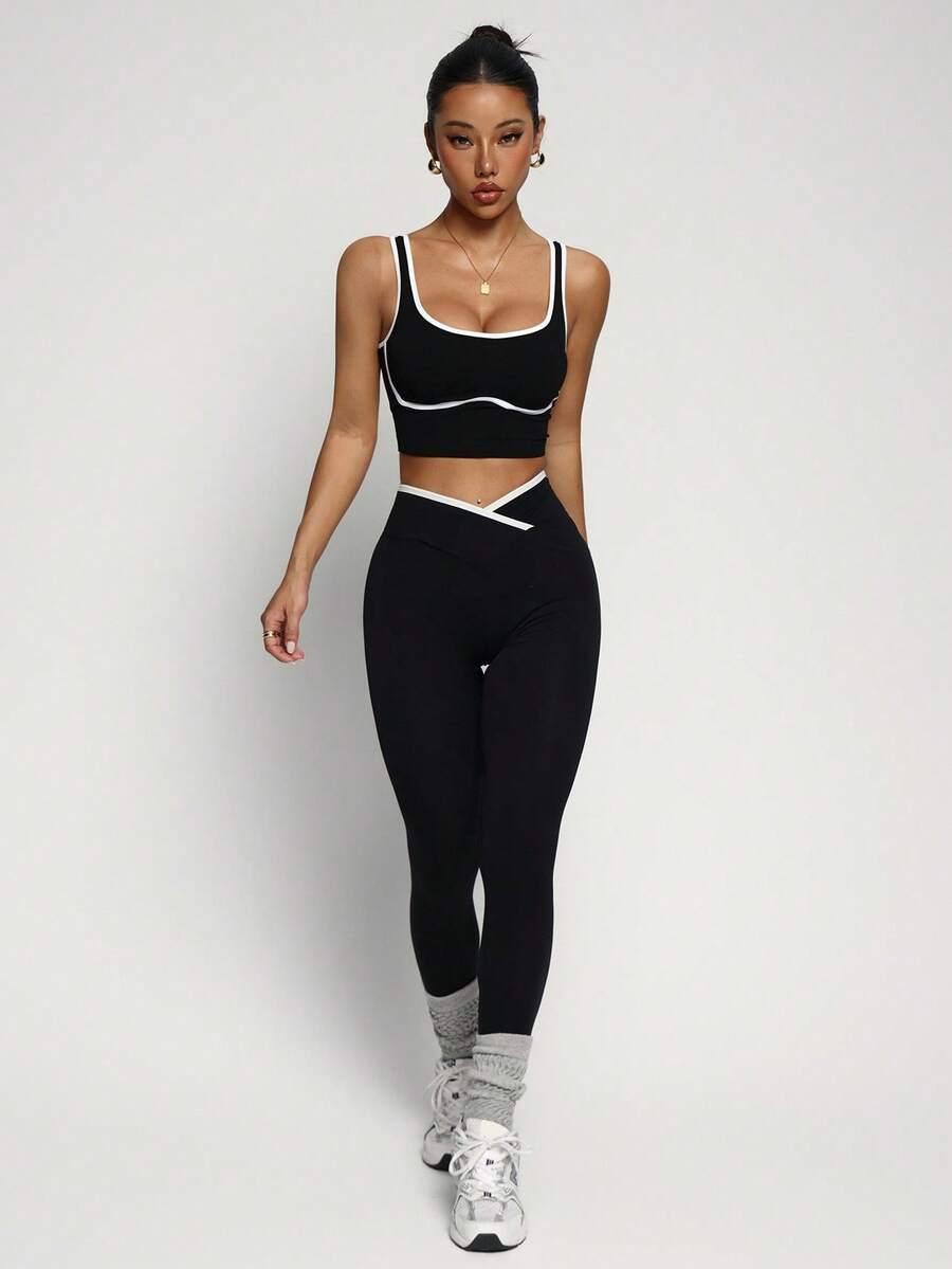 TOP LEGGINSY KOMPLET SPORTOWY