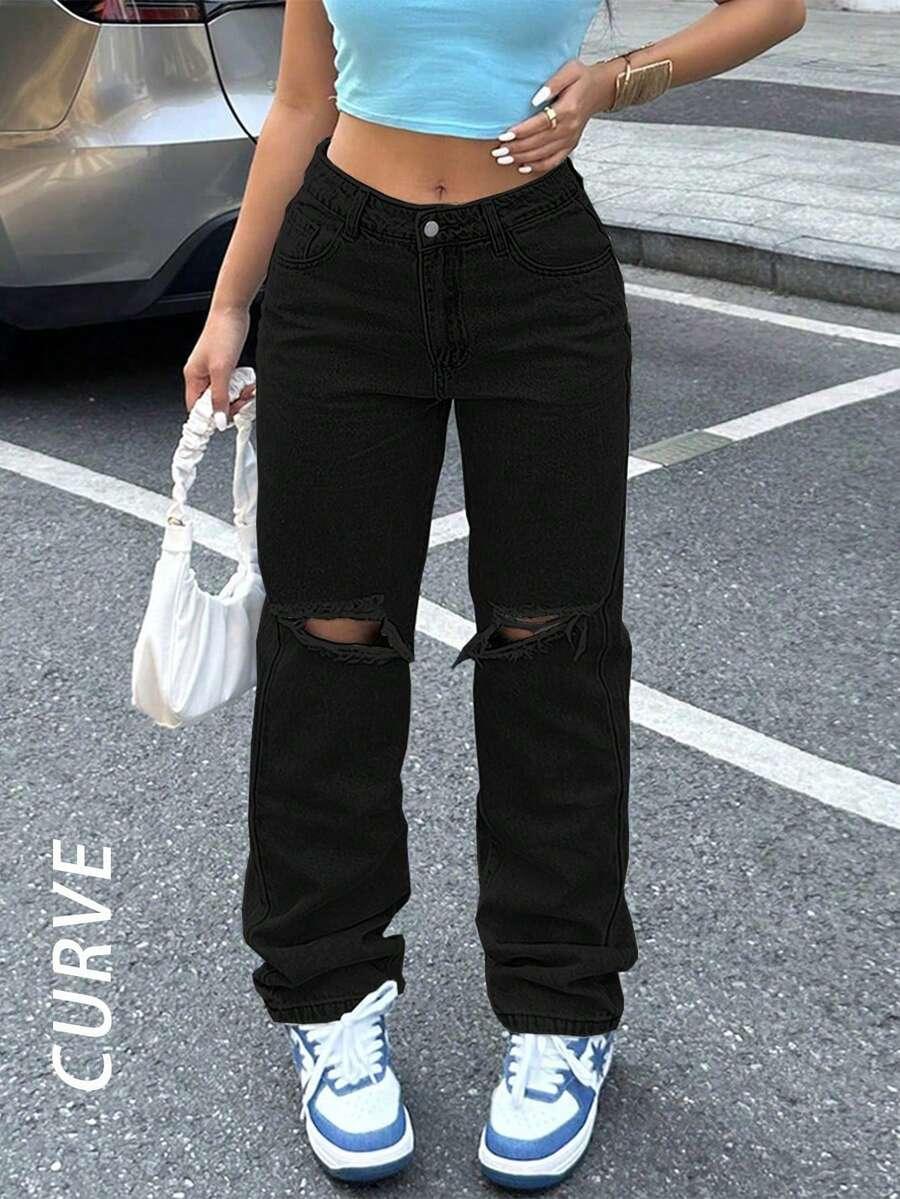 spodnie jeans dziury