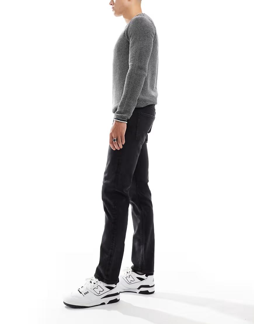 CZARNE SPODNIE JEANS WYSOKI STAN
