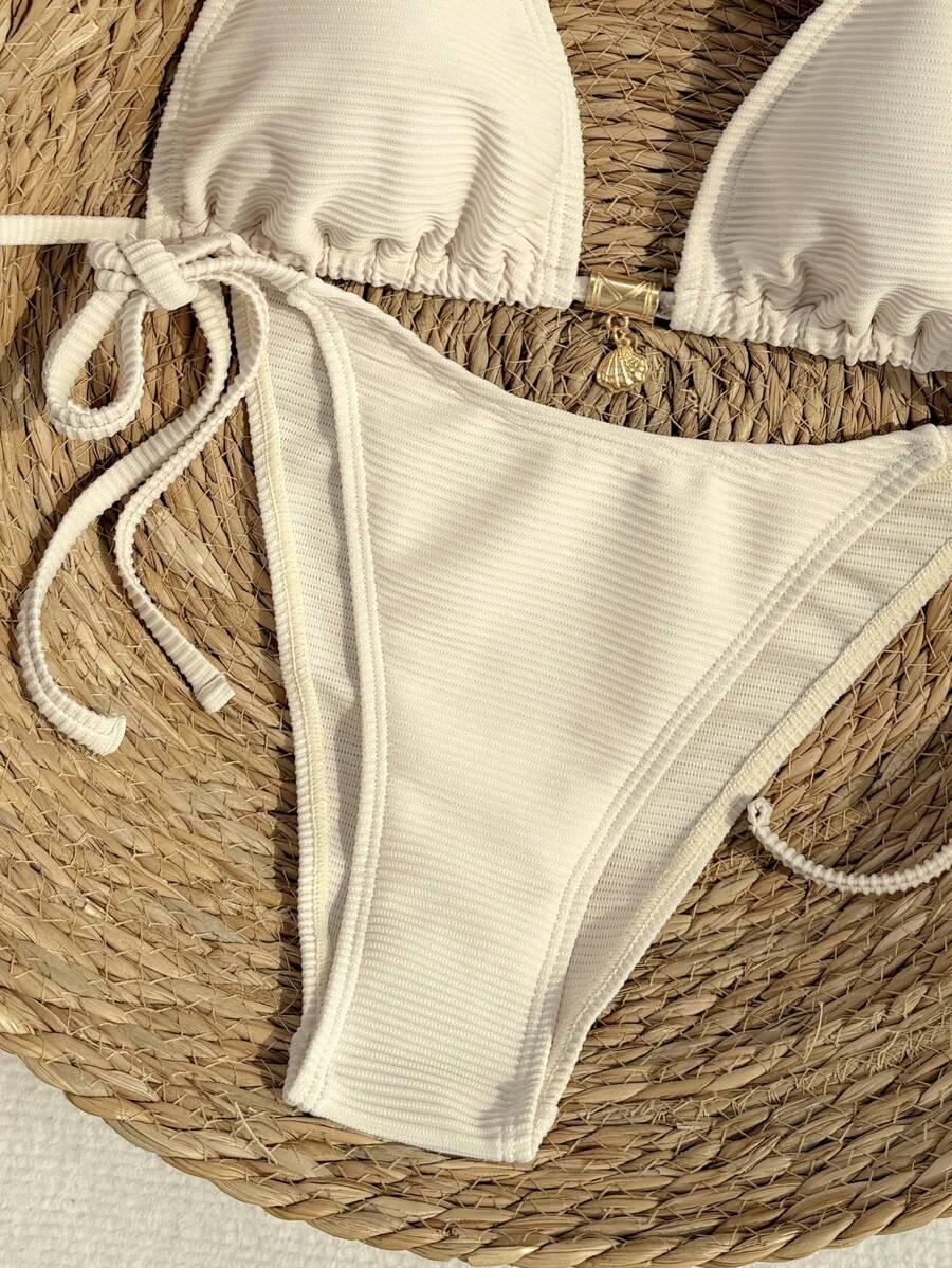 TEKSTUROWANE BIKINI STRÓJ KĄPIELOWY