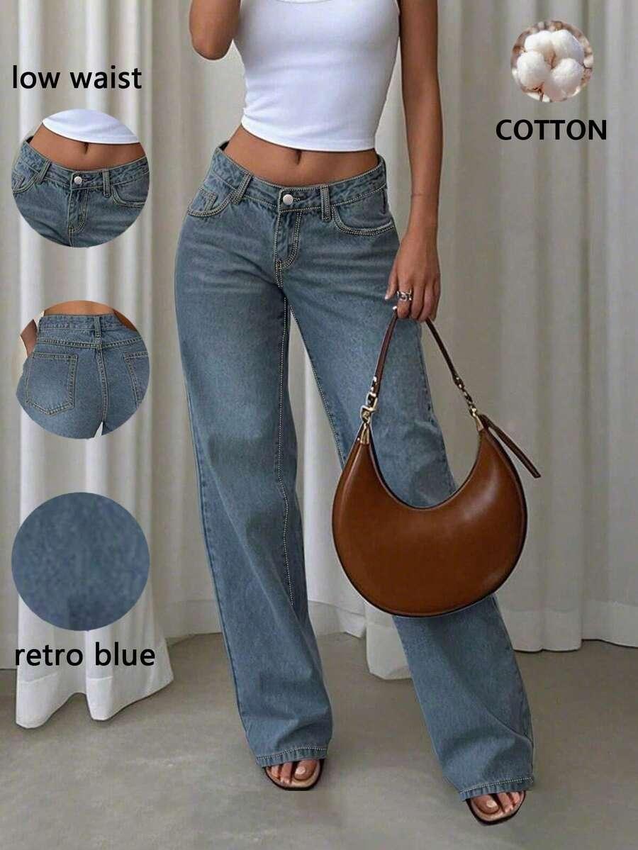 NIEBIESKIE SPODNIE JEANS