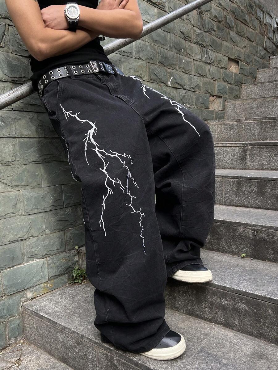 CZARNE SPODNIE JEANS