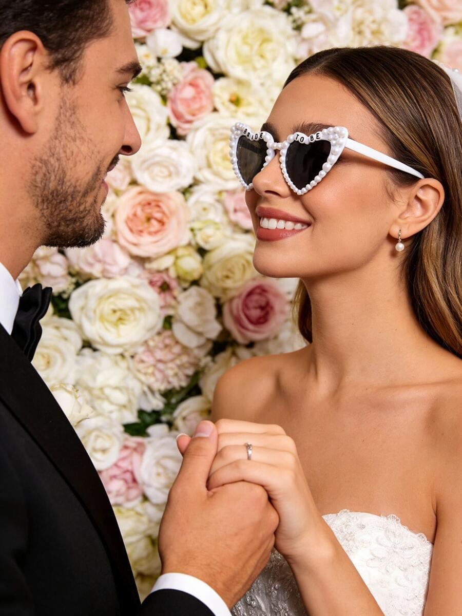 BIAŁE OKULARY BRIDE TO BE