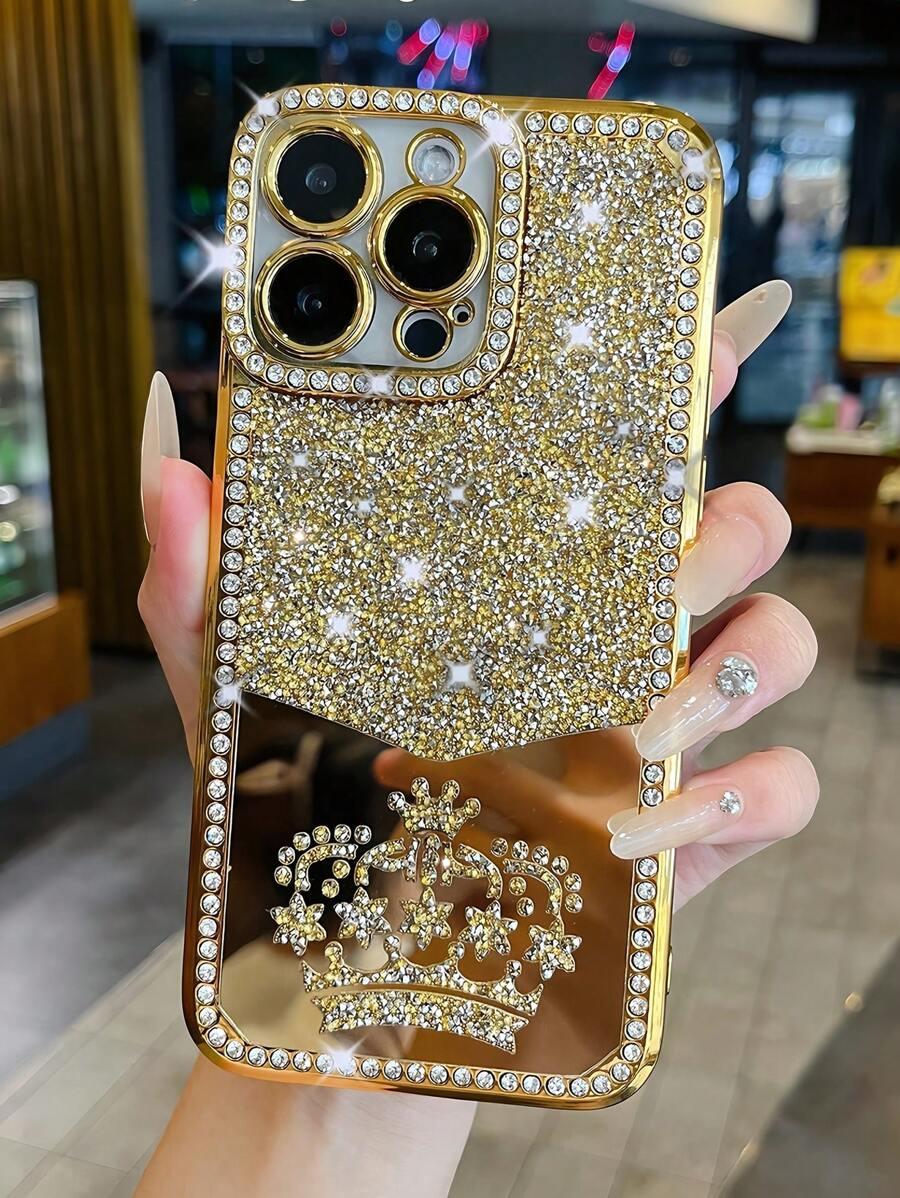 złote etui na telefon